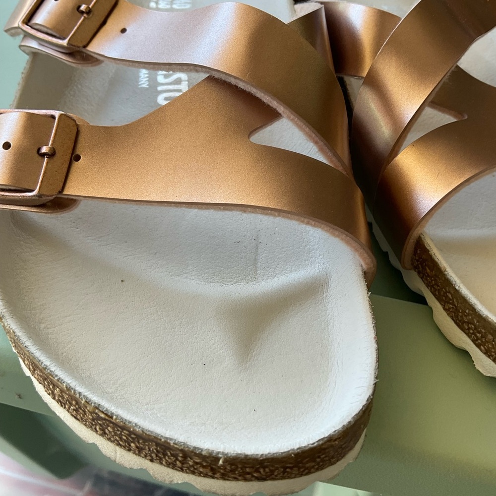 Anthropologie Birkenstock Yao Metallic Sandals 40 - Picture 8 of 15
